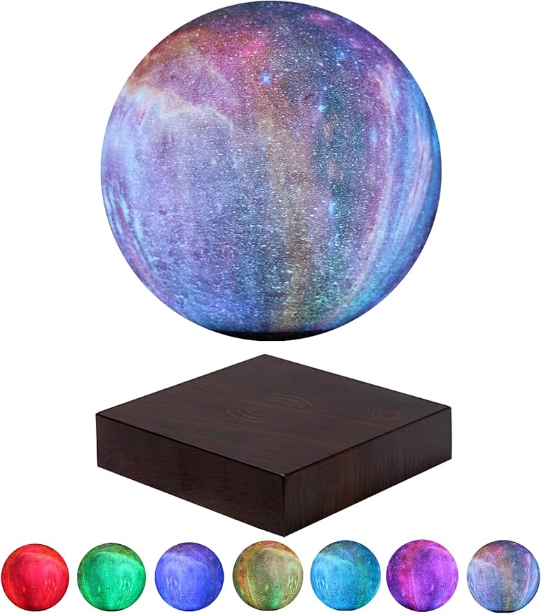 Levitating Moon Lamp Floating and Spinning in Air Freely