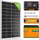 ECO-WORTHY 120W Solar Power System Kit 12V Off Grid RV Motorhome Battery view 1