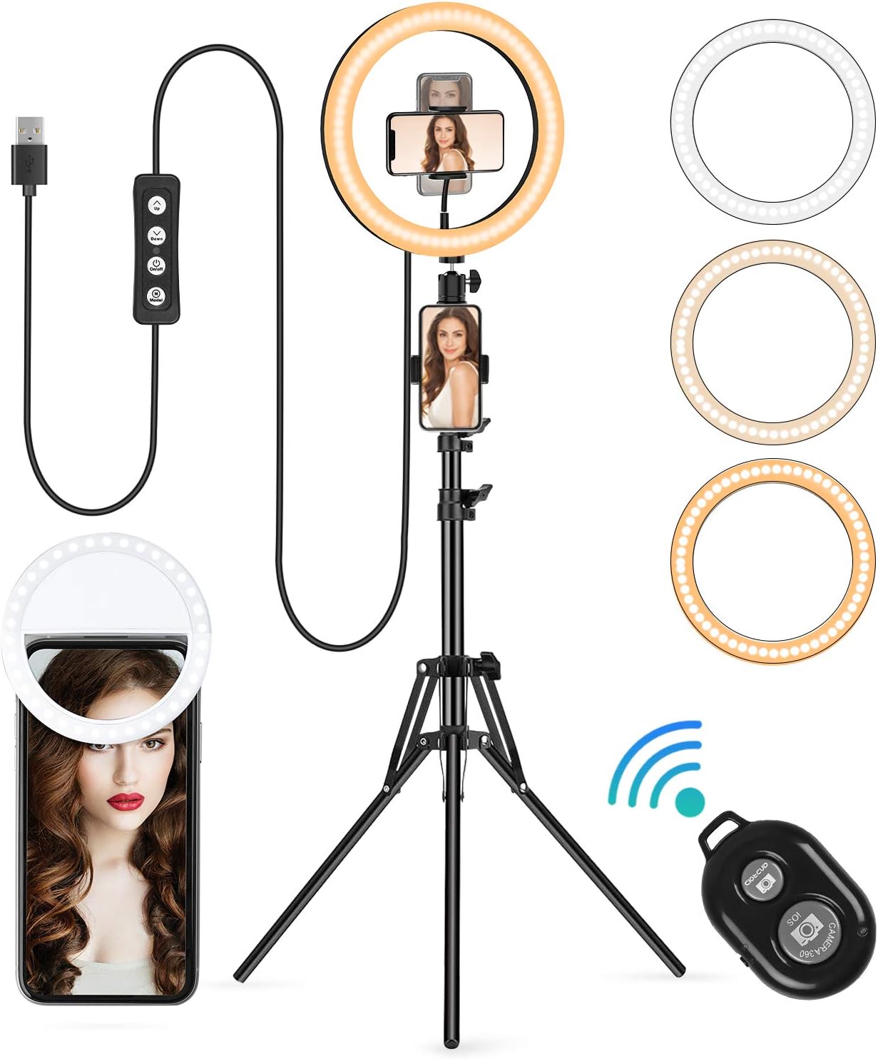 luce ad anello per telecamera selfie led