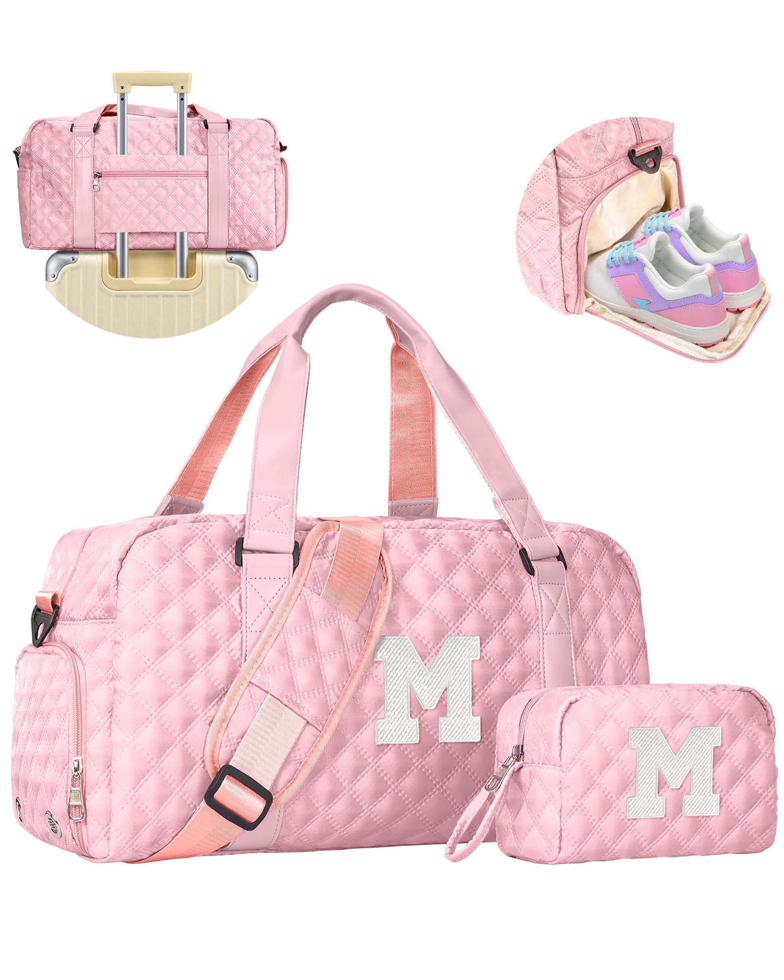 Photo 1 of Dance Duffle Bag Women Girls Gift: Letter Carry on bags, Dance Cheer bag Sports for Girl, Kid Gymnastics Bags, Birthday Gifts for Women Kids Teens Mom Friends