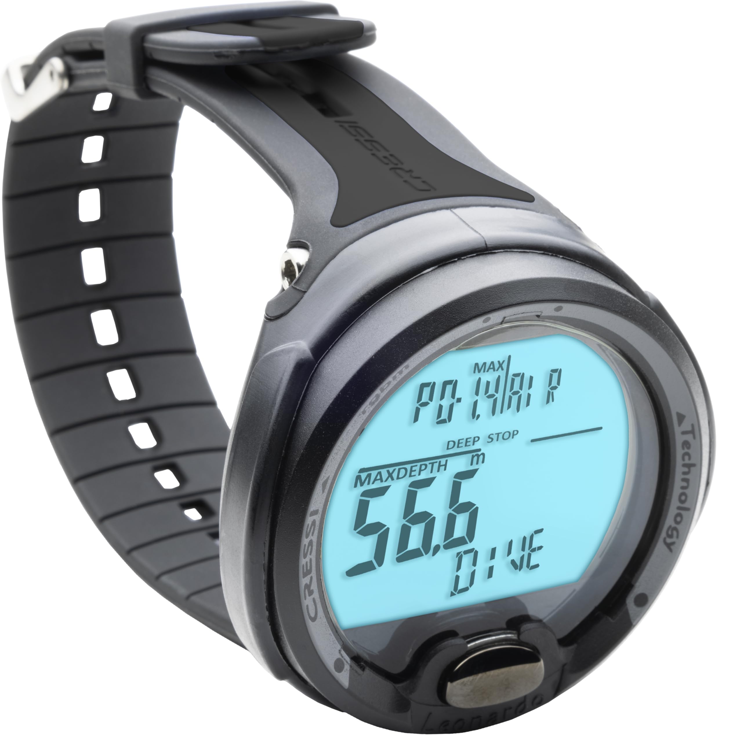 Cressi since 1946 - Leonardo Diving Computer - Air/Nitrox/Depth Gauge Mode - Black/Black, One Size, Adult Unisex