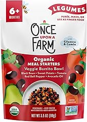 Once Upon a Farm, Frozen, Organic Baby Food Black Bean, Red Pepper, Sweet Potato & Cilantro with Avocado Oil & Cumin Plant-Ri