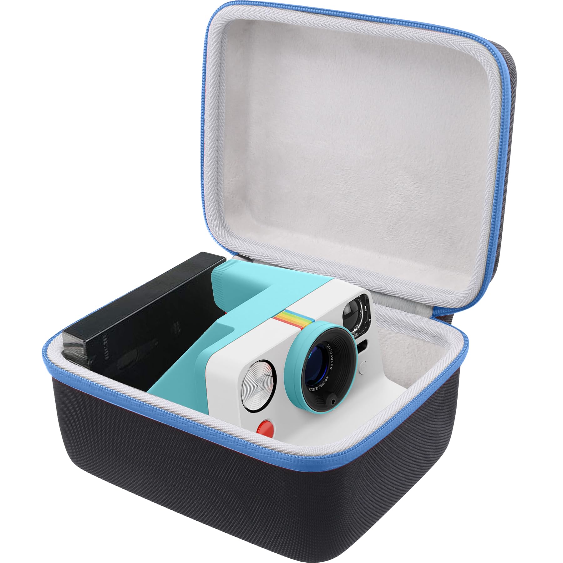 Khanka for Polaroid Now Gen 3, Now+ Gen 3, Now Gen 2, Now+ Gen 2, Now, Now+, I-2, Flip, OneStep+ and OneStep 2 Instant Cameras Hard Case,Protective Travel Carrying Storage Bag,Case Only(Blue Zipper)
