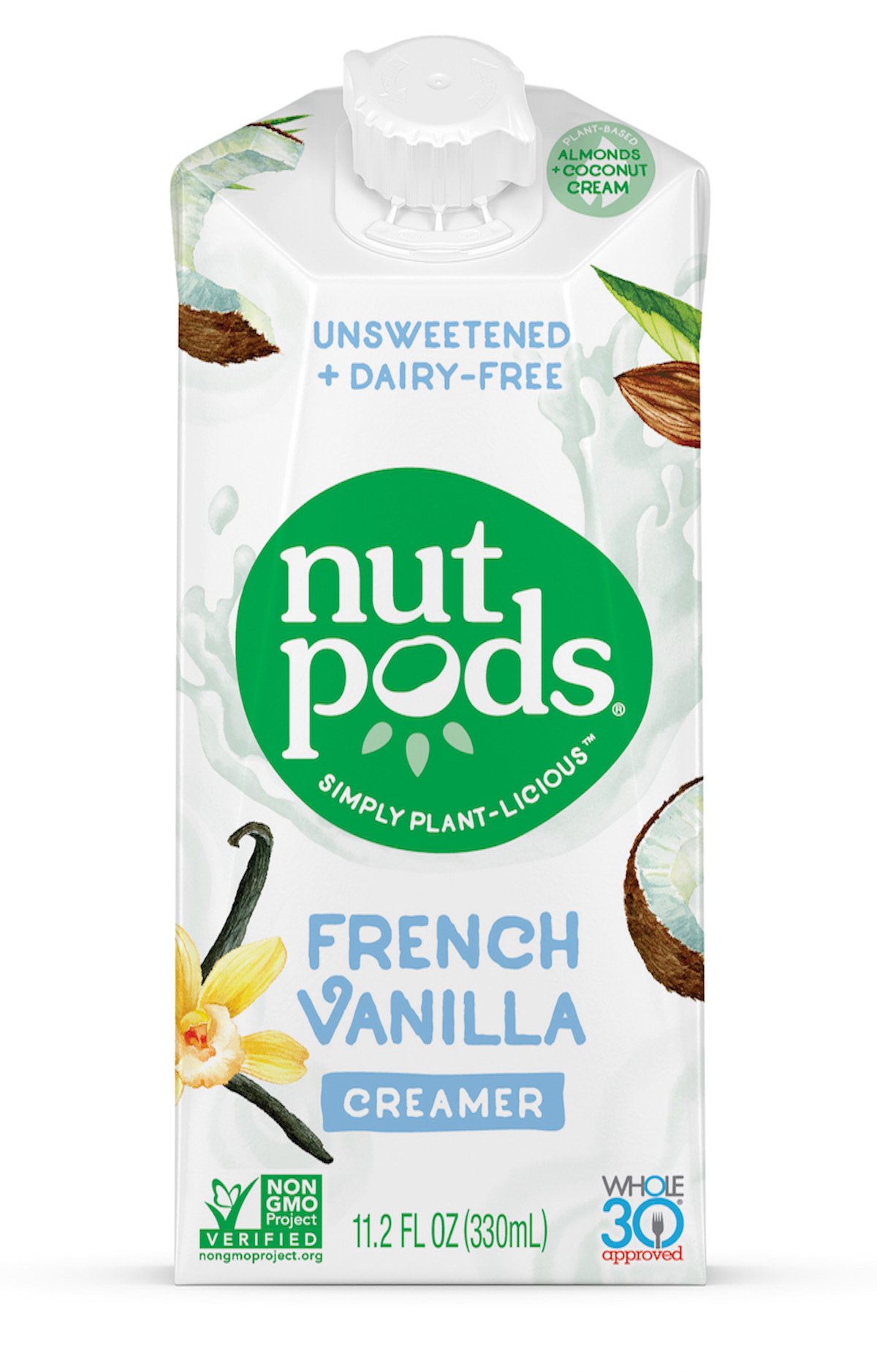 nutpods DairyFree Creamer Unsweetened (Hazelnut, 1pack) Whole30