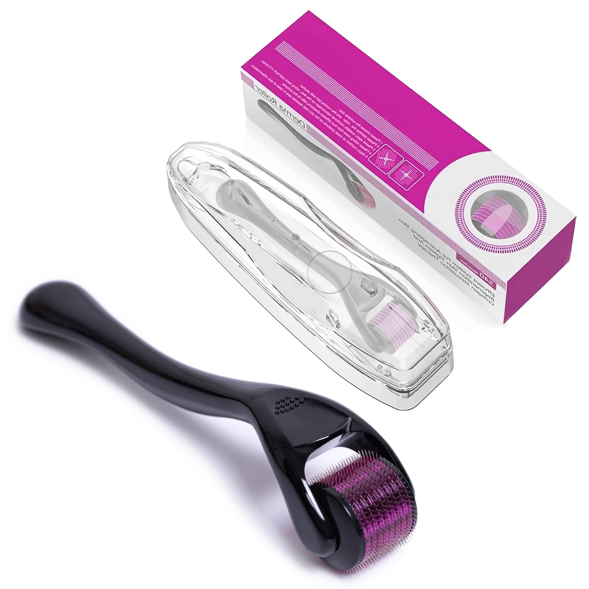 FIANA FASHIONS Derma Roller for Men and Women, Microneedle Beard Care Roller, Stimulates Hair Growth, Anti-Aging, Scar Reduction, Facial Skin Care