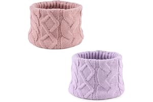 JANGANNSA Winter Kids Scarf Warm Children Neck Warmer Reversible Boys Girls Knitted Scarves