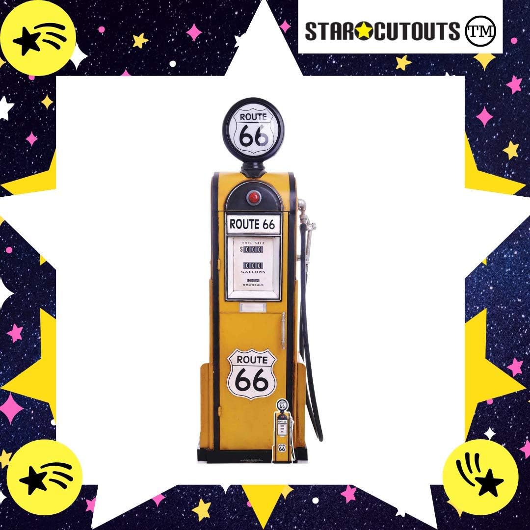 Star Cutouts Ltd SC1398 Route 66 Gas Pump Cardboard Standee Perfect for Parties, Gifting and Events 6ft 4in 194cm Tall with Free Table top Cutout - Image 4