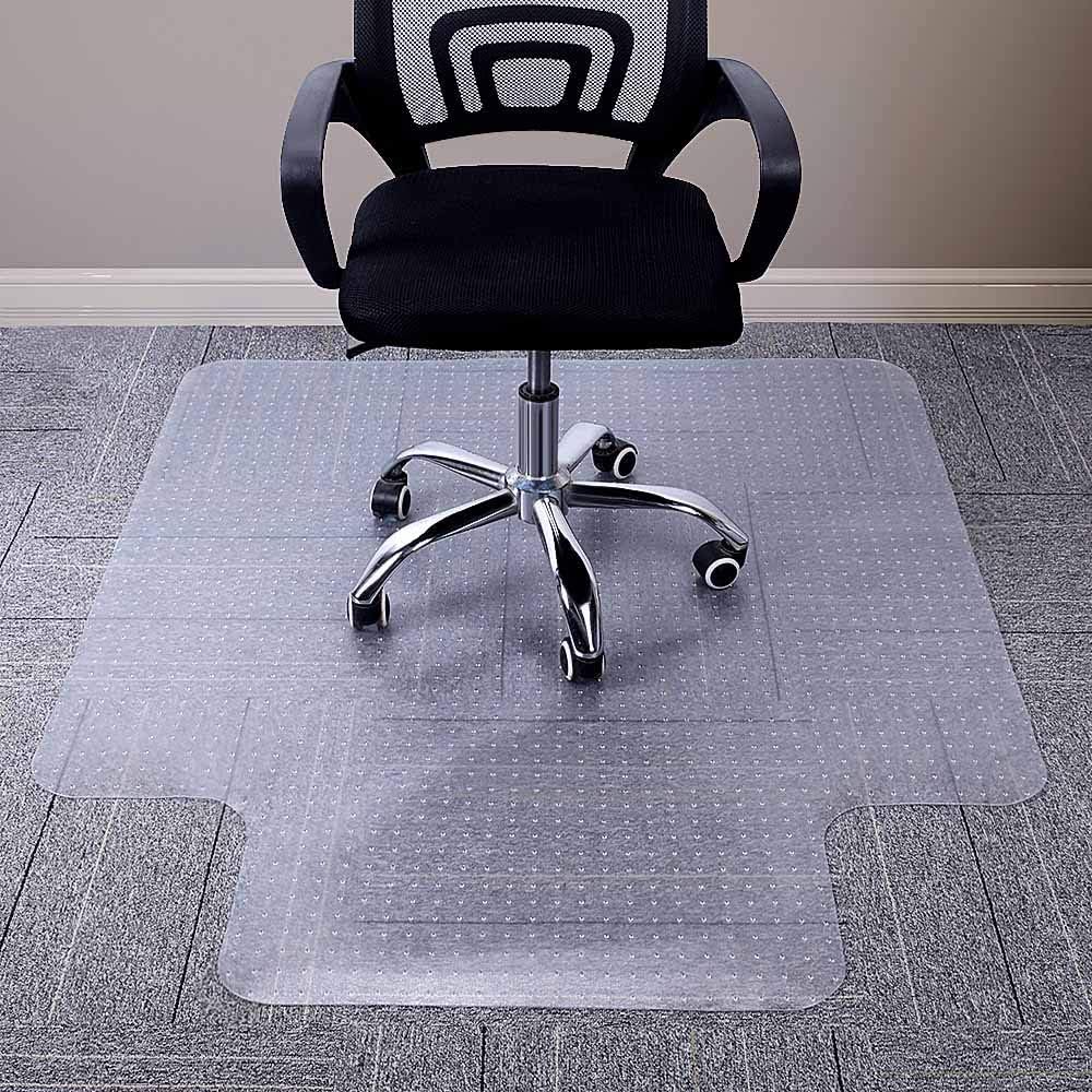 AiBOB Chair Mat for Low Pile Carpet, Flat Without Curling, 53 X 45 inches Office Carpeted Floor Mats for Computer Desk