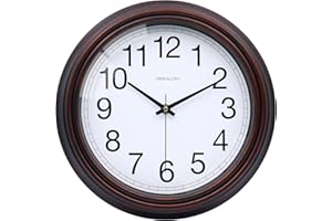 WISKALON Wall Clock Battery Operated Silent Non-Ticking Classic Quartz Clocks Decorative for Living Room, Bedroom Kitchen, Sc