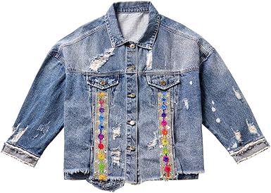 destroyed jean jacket womens