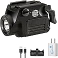 Lumintrail Sure Fire XSC Micro Compact 350 Lumens Light, Seamless Fit for Railed Surefire XSC Glock 43X / 48, USB Rechargeable with Charging Cradle, IPX4 Water Resistant, with a USB Wall Plug