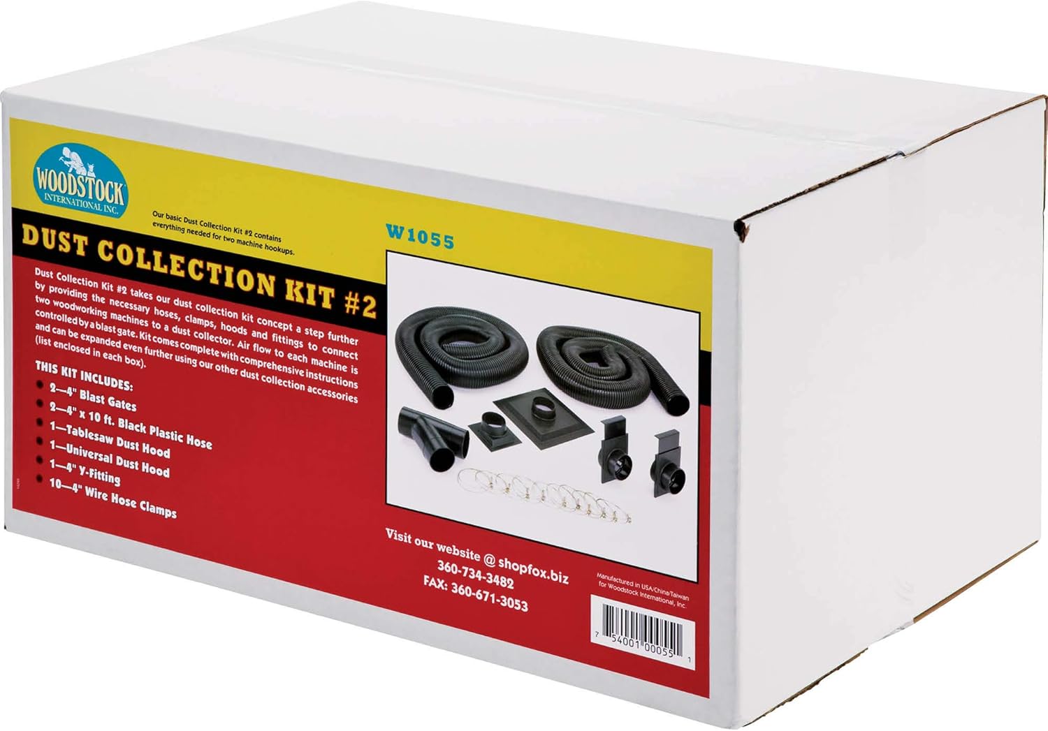 Woodstock W1055 Dust Collection Kit-2 - Vacuum And Dust Collector Accessories - 