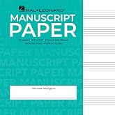 Wide Staff Manuscript Paper (Aqua Cover) | Wire bound Music Composition Notebook for Students and Composers | 6 Large Staves per Page with Music Notation Guide | Blank Sheet Music Book for Musicians