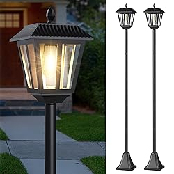 Greluna 68 Inches Solar Lamp Post Light