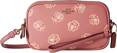 coach rose print crossbody