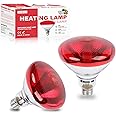 LUCKY HERP Infrared Heat Lamp for Chickens, 250 Watt Red Heat Lamp Bulb, 2 Pack Heat Light Bulb, Brooder Heat Lamp for Chicks Coop, Reptiles, Amphibian, Pet, Food Service