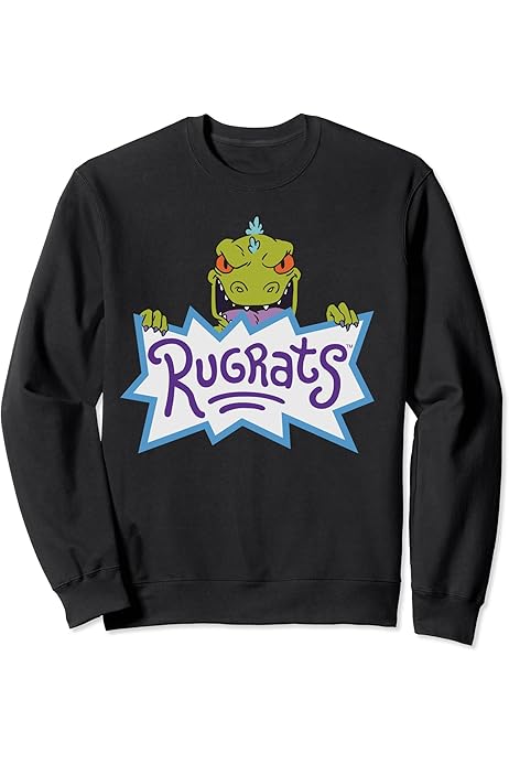 Amazon.com: Rugrats Logo With Reptar Behind Pullover Hoodie : Clothing,  Shoes \u0026 Jewelry