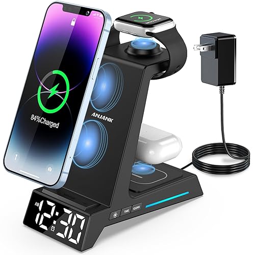 Wireless Charging Station in Wireless Charger with Alarm - Main Image