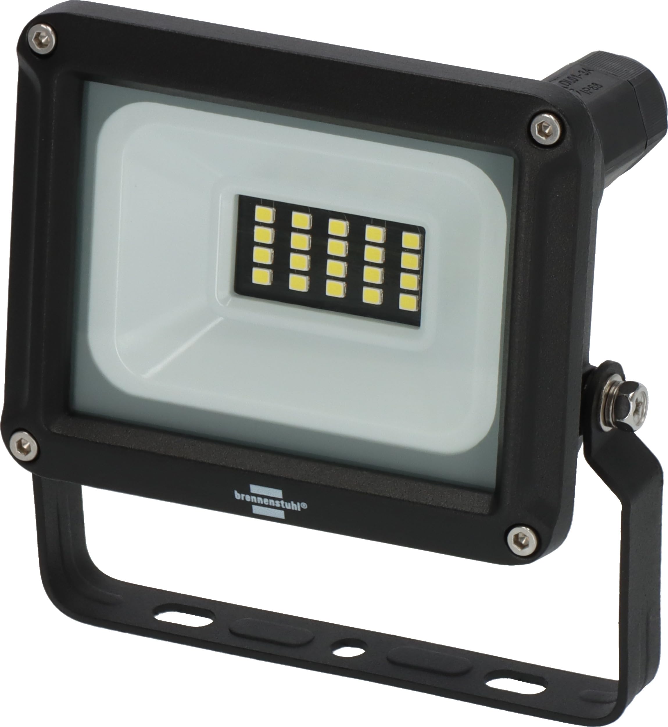 Brennenstuhl LED Spotlight JARO 1060 / LED Light 10W for Outdoor use (LED Outdoor Floodlight for Wall mounting,1150lm, Made of Aluminium, IP65)