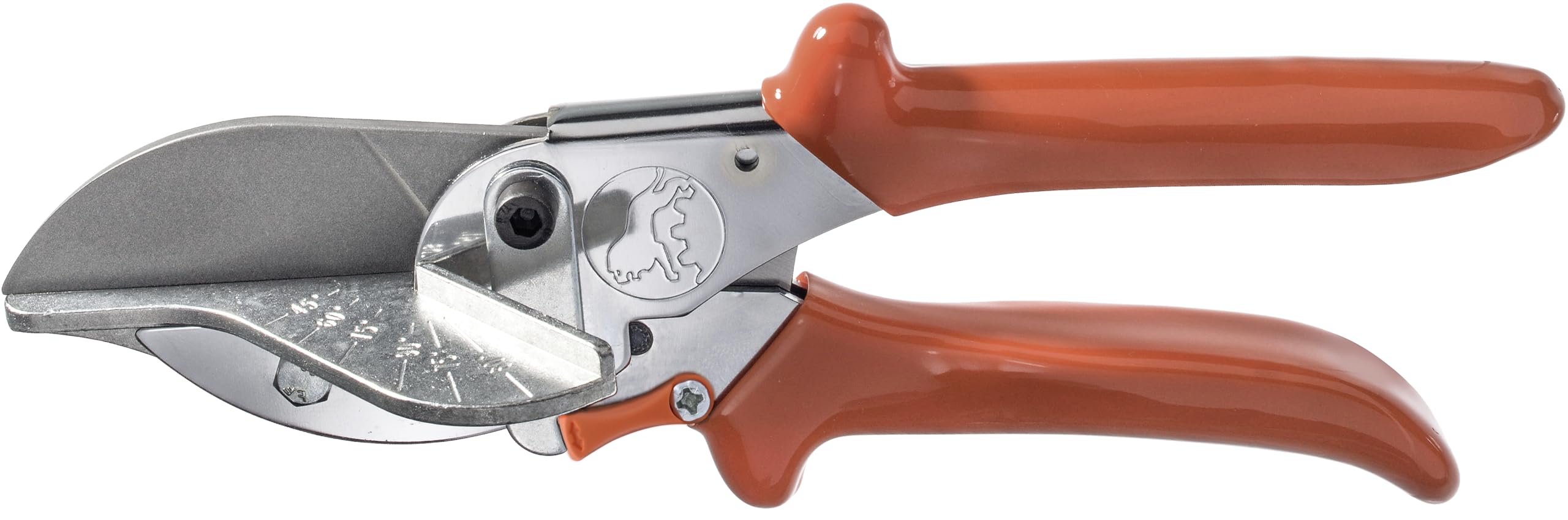 Original LÖWE Mitre Scissors 3.104/HÜ with Lever Transmission and 45 Degree Stops, for use in Industry and Crafts, for Hard and Flat Materials Such as Plastic, Rubber, Wood, PVC, Leather