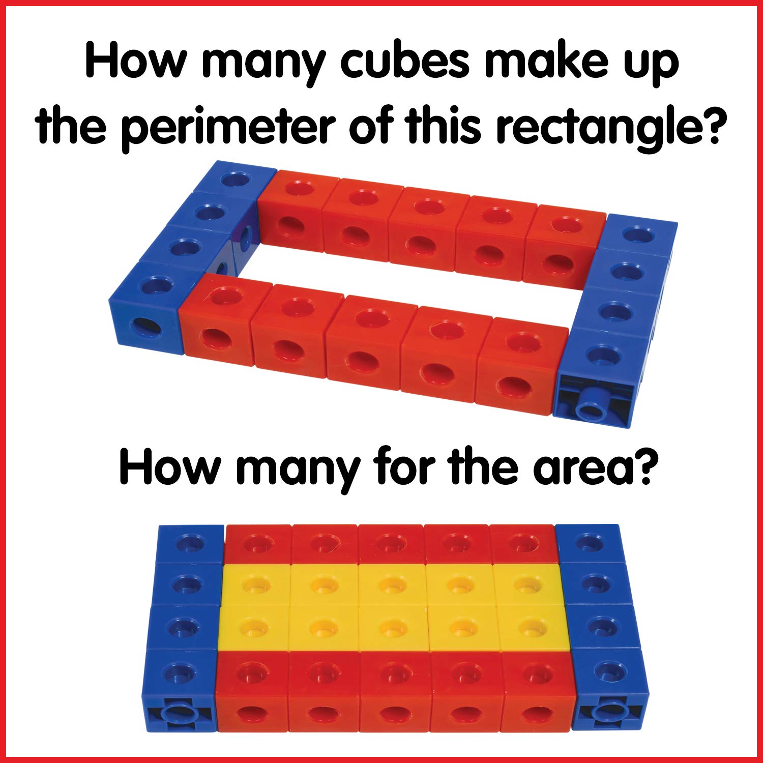 Edx Education Linking Cubes - in Home Learning Toy for Early Math - Set of 100 - .8 inch Size - Connecting Blocks - Preschoolers Aged 3+ and Elementary Aged Kids: Industrial & Scientific