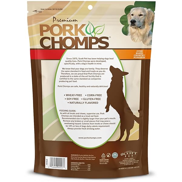 PORK CHOMPS DOG CHEWS, 5 INCH MUNCHY STICKS, 100 COUNT – ASSORTED FLAVORS: ROASTED PORK, CHICKEN, & BACON – LONG-LASTING TREATS FOR DOGS – HIGH PROTEIN, LOW FAT, HEALTHY & DELICIOUS CHEWS (1 PACK)