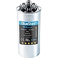 BlueStars 30+5 uf/MFD 370-440 VAC Volts Round Dual Run Capacitor Replacement Part - Exact Fit for Condenser Straight Cool or Heat Pump Air Conditioner - Replaces TRCFD305 97F9833 27L877