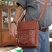 Komal's Passion Leather 11 Inch Sturdy Leather Ipad Messenger Satchel ...