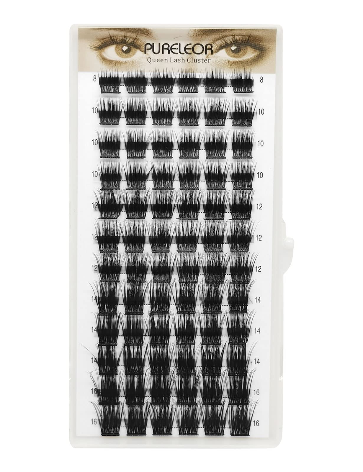 Individual Cluster Eyelashes Mixed Length 72pcs Eyelashes Cluster C Curl Natural Individual Lash Volume Fluffy DIY Lash Pack(8-16mm-Mixed) — image 1