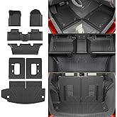 Thinzyou Floor Mats Compatible with 2016-2025 2026 Dodge Durango 6 Seats Cargo Mat Back Seat Protector Trunk Liner 2024 Durango Accessories (Fit 6 Seats, 3rd Row Backrest Mats+Trunk Mat+Floor Mats)