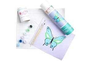 Pink Picasso Kits Paint by Number for Kids Ages 8-12 | DIY Beginner Kids Craft Kit Acrylic Paint Canvas Painting Art Kits & Wall Decor as Seen On Shark Tank | (Butterfly) 8x10-Paint Kit Set