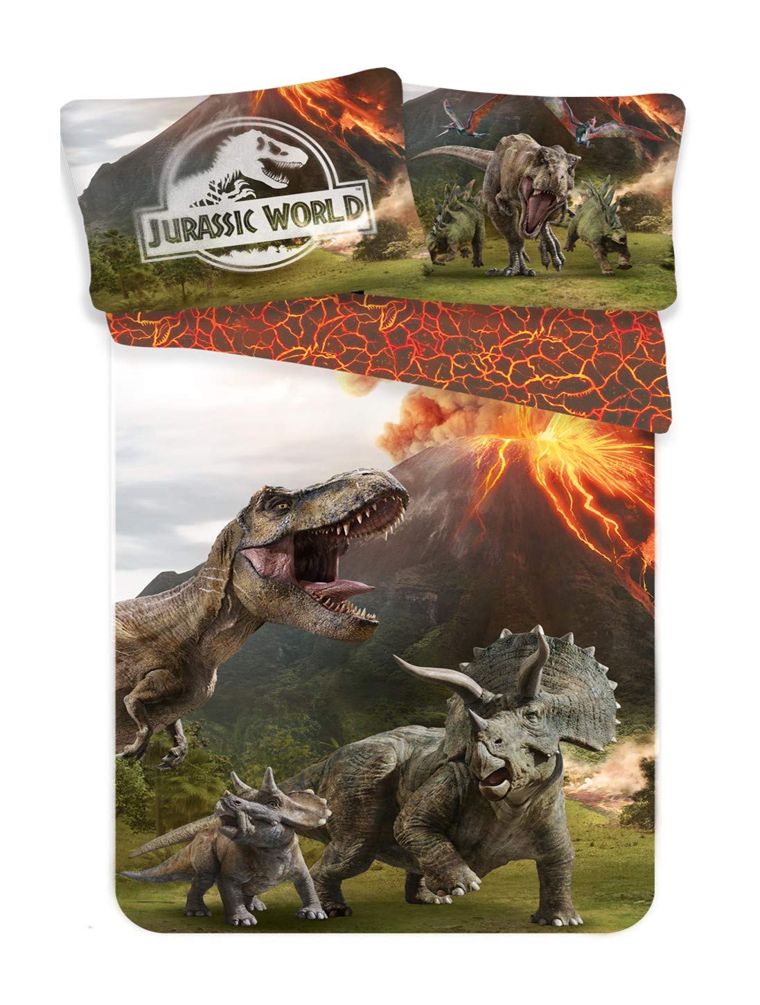 Jurassic World European Size Single Cotton Duvet Cover Set