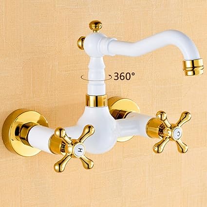 Amazon Com European Bathroom Wall Faucet White Roasted White