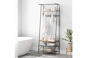 coucheta Hall Tree, Coat Rack with Shoe Storage Bench, Entryway Bench with Shoe Storage, 4-in-1 Coat Rack,Shoe Storage Organizer with 5 Hooks for Entryway,Hallway, Bedroom