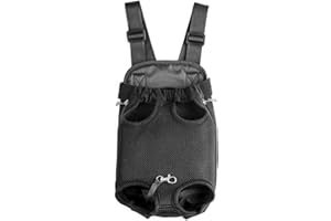 NAFURAHI GEEPET Legs Out Front-Facing Dog Carrier Hands-Free Adjustable Pet Backpack Carrier for Walking Hiking Bike and Motorcycle (Small)