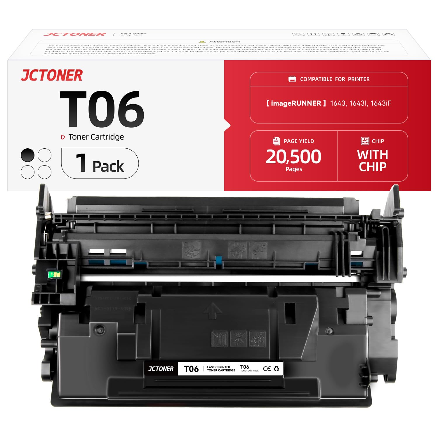 T06 Black Toner Cartridge 1-Pack with chip High
