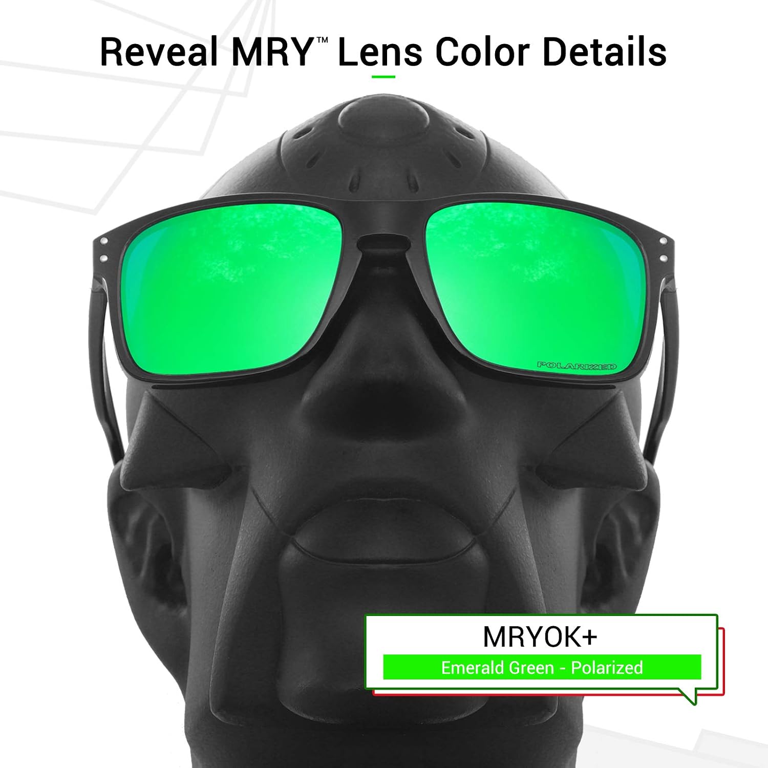 Mryok+ Polarized Replacement Lenses for Oakley Holbrook OO9102-55mm - Emerald Green, Anti-seawater Corrosion Polarized - Emerald Green - Image 4
