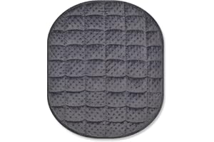 TONGDADA Weighted Lap Blanket 7lbs for Adult,Perfect for Relaxation, Lounging, Napping, Sleeping & Travel,Luxury Minky Weighted Body Blanket,Weighted Throw Blanket-Dark Grey Minky Dot, 29" x 24"