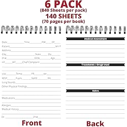 Field Equipt EMT Vital Statistics Notepad - 6 Pack
