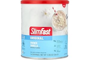 SlimFast Meal Replacement Powder, Original French Vanilla, Weight Loss Shake Mix, 10g of Protein, 14 Servings (Packaging May Vary)