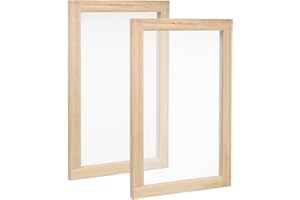 PATIKIL 11.8"x7.9" Wooden Paper Making Screen, 2 Pack Paper Making Mold Frame Papermaking Mould Deckle for DIY Paper Craft To