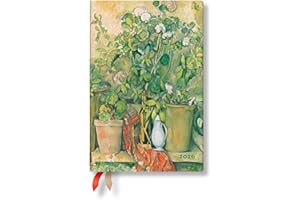 Paperblanks | 2026 Cezanne's Terracotta Pots and Flowers | Cezanne's Terracotta Pots and Flowers | 12-Month Planner | Mini | Horizontal | Elastic Band | 160 Pg | 100 GSM