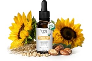 Organic Vitamin E Oil for Scars - All Natural & Vegan Skin Moisturizer 30ml - Light and Unscented Great for Scars After Surge