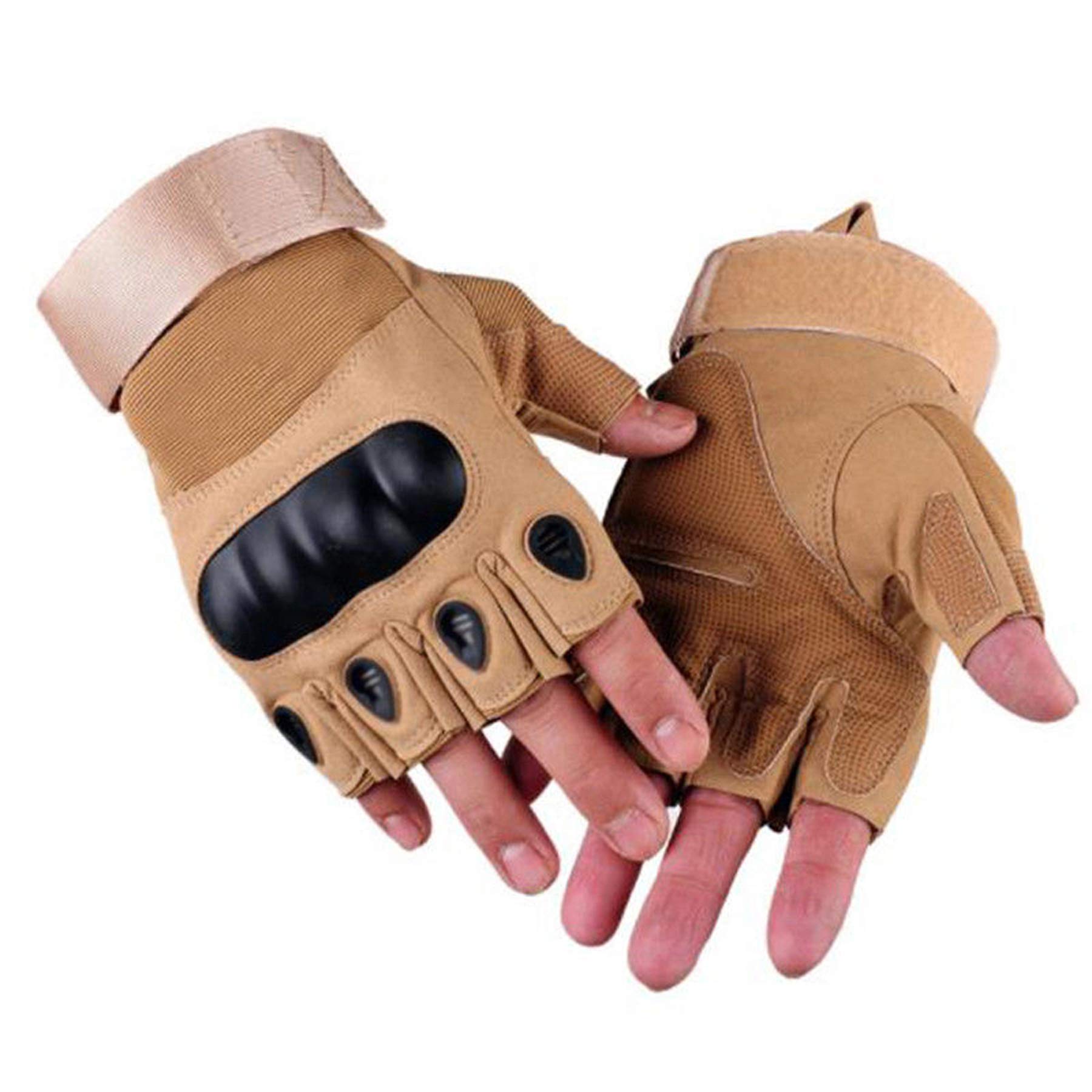 LYGLO Mens Half Finger Gloves Army Military Fingerless Combat Outdoor