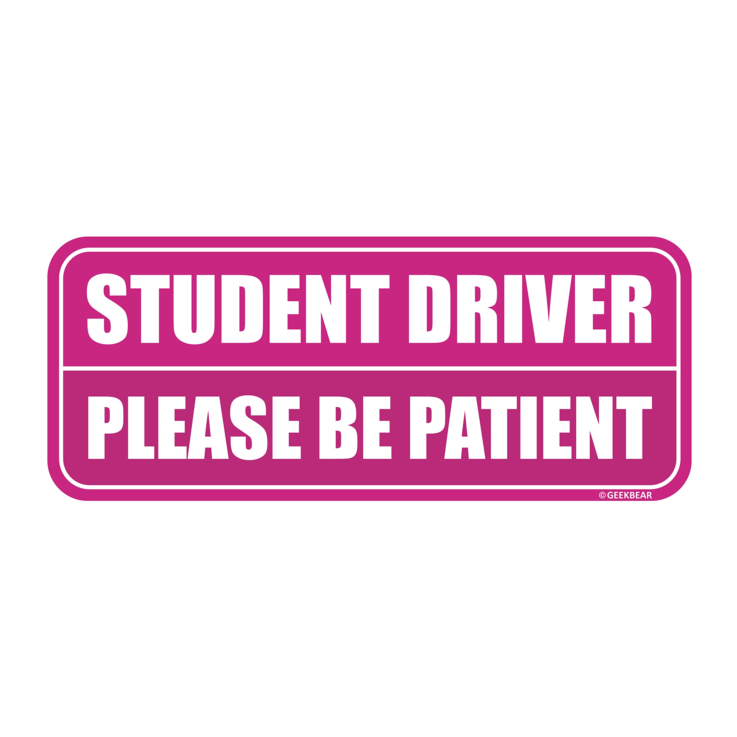 GEEKBEAR Student Driver Car Magnet
