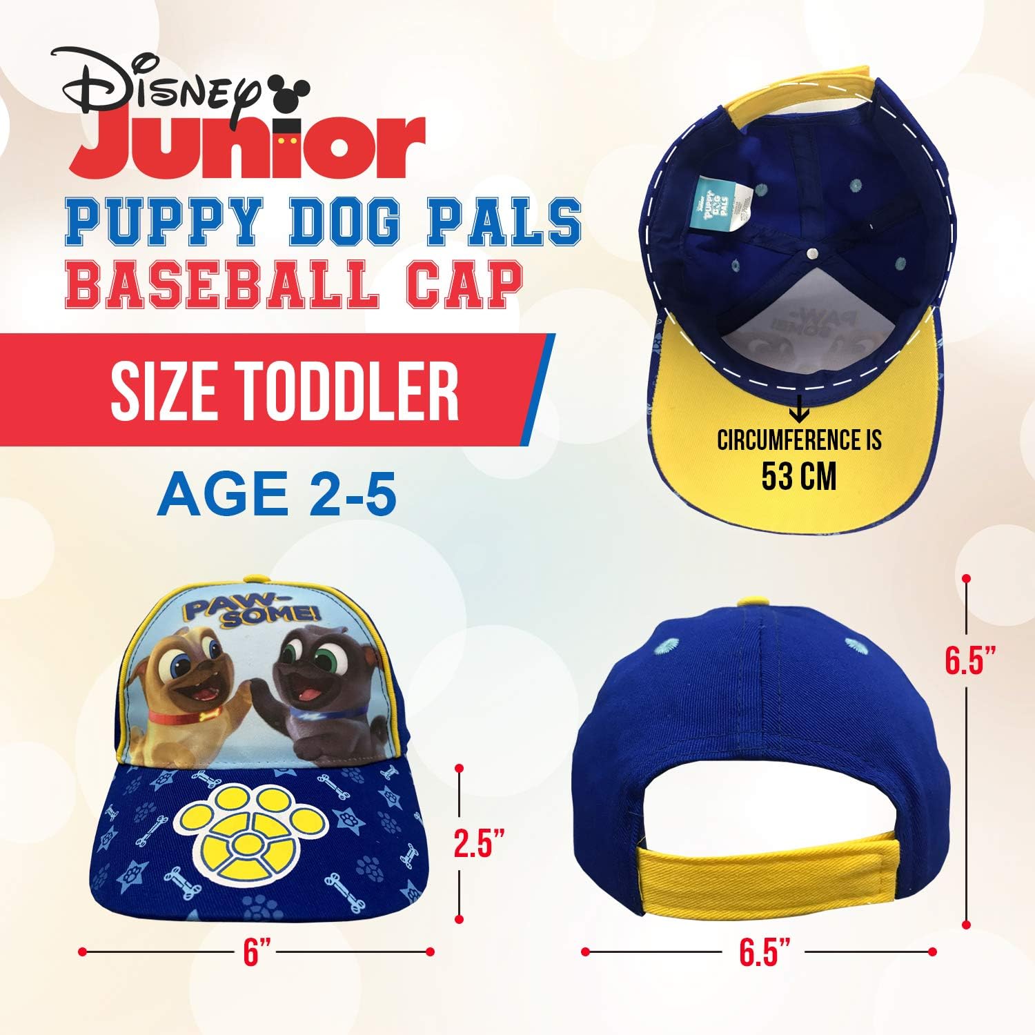 Disney Junior Puppy Dog Pals Toddler Baseball Cap Hat: Clothing