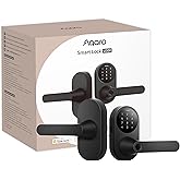 Aqara Smart Lock U300, Fingerprint Keyless Entry Door Lock with Handle, Matter Over Thread with Apple Home Keys, Touchscreen 