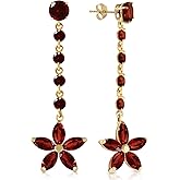Galaxy Gold GG 14k Solid Gold Chandelier Earrings with Garnets