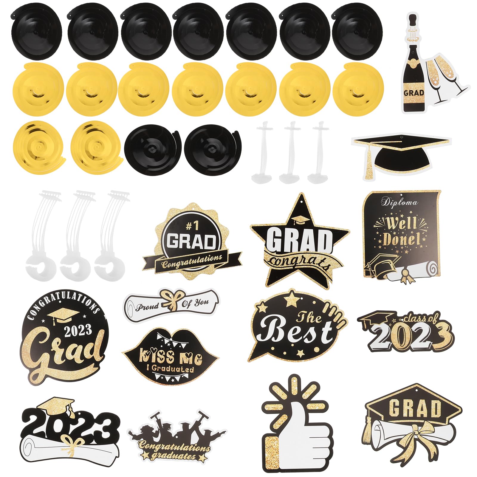 Abaodam 1set Graduation Hanging Swirls Decor Graduation Party Decorations for Celebrations and Photo Backdrops Fun Ornaments to Brighten Your Event