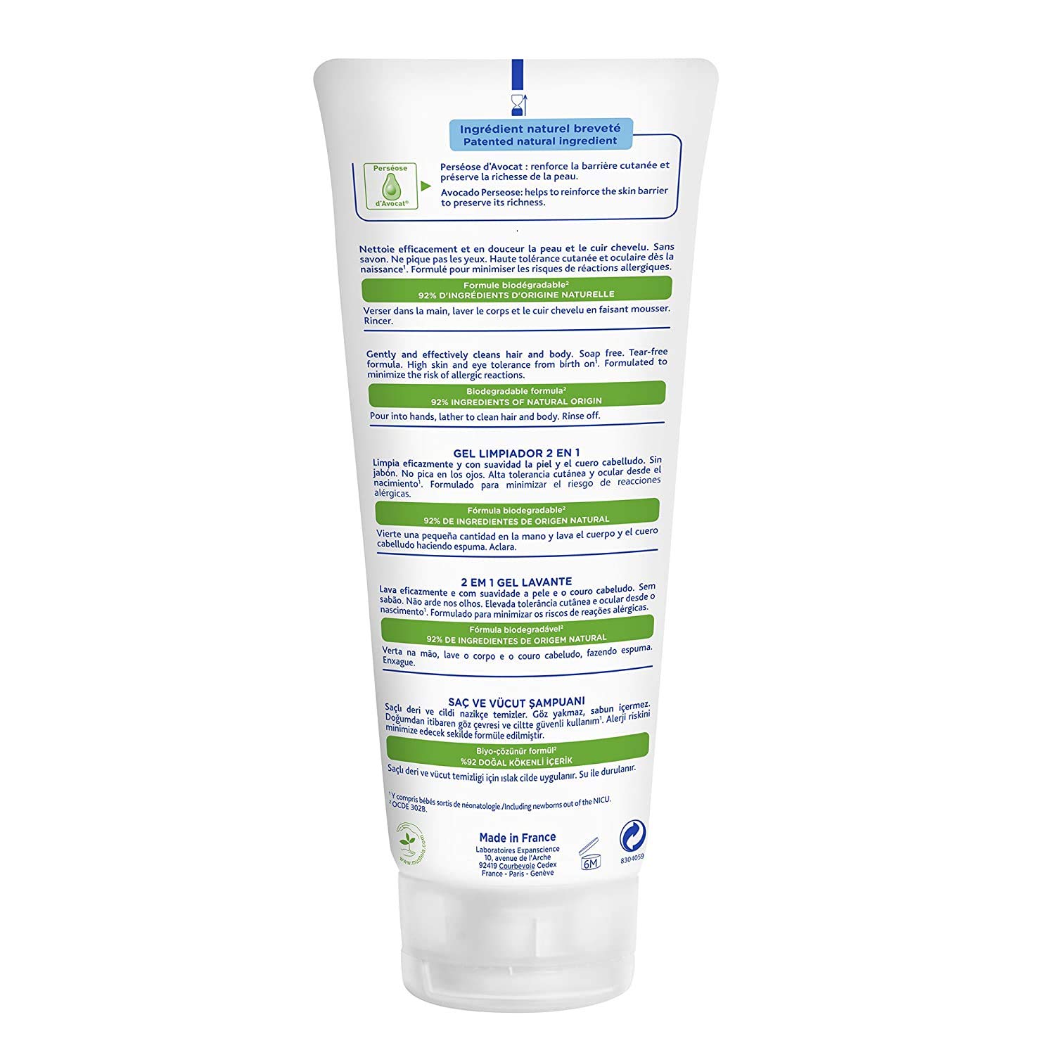 mustela 2 in 1 cleansing gel